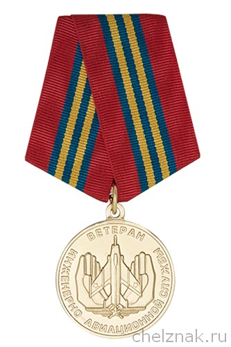 Медаль «Ветеран инженерно-авиационной службы ВВС» с бланком удостоверения