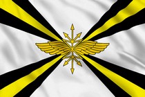 Флаг войск связи с желтыми полосами