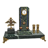Часы Погон с письменными принадлежностями и гербом ВВС