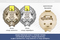 Общественный знак «Почётный житель города Вытегры Вологодской области»