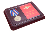 Наградной комплект к медали «215 лет МВД России» с бланком удостоверения
