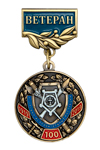 Медаль «100 лет уголовно-исполнительным инспекциям. Ветеран» с бланком удостоверения