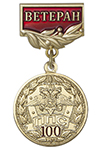 Медаль «100 лет патрульно-постовой службе. Ветеран» с бланком удостоверения