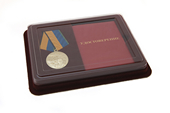 Наградной комплект к Медаль МО РФ «Генерал армии Маргелов» с бланком удостоверения