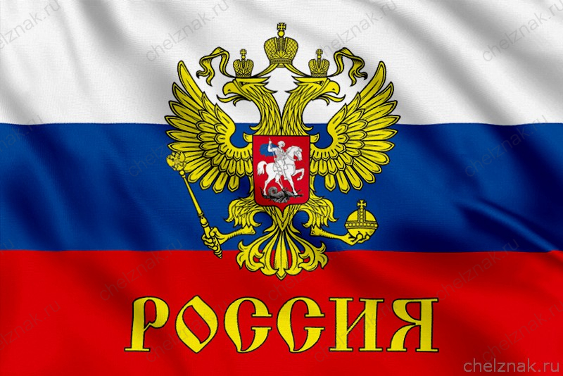 Флаг РФ с гербом