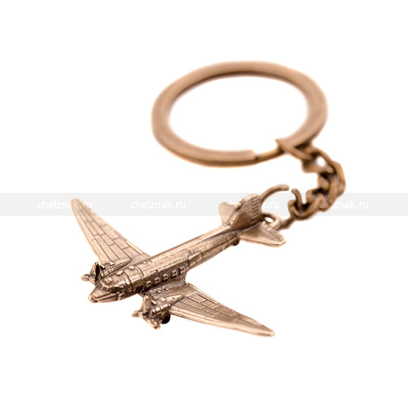 Брелок Самолёт Ли-2, масштабная модель 1:490
