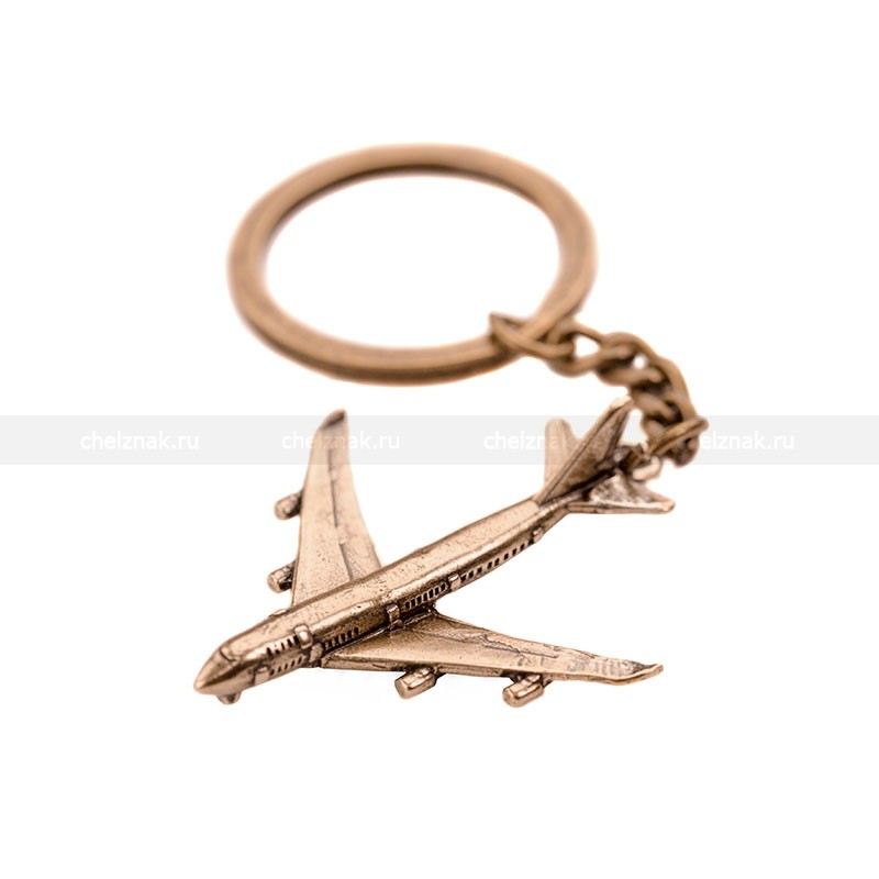 Брелок Самолёт Boeing 747, масштабная модель 1:1750