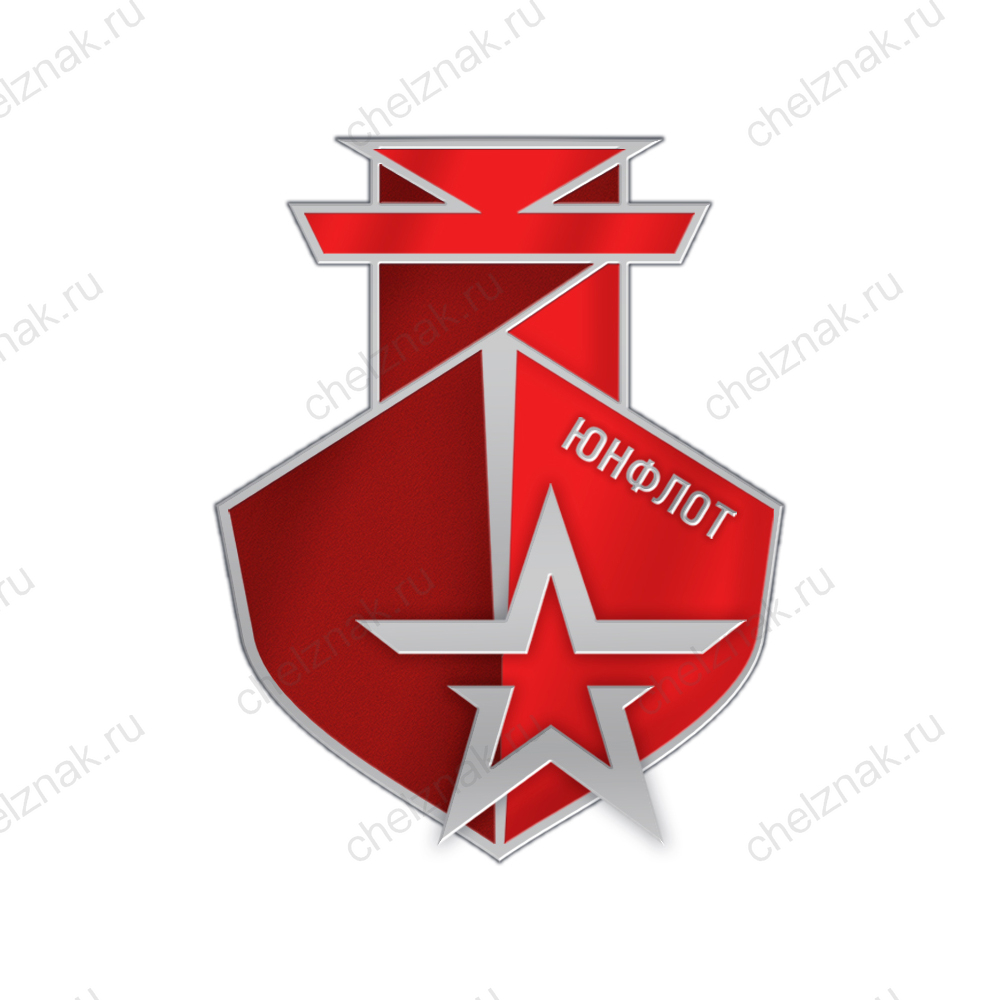 Знак «ЮНФЛОТ» на двух пуссетах