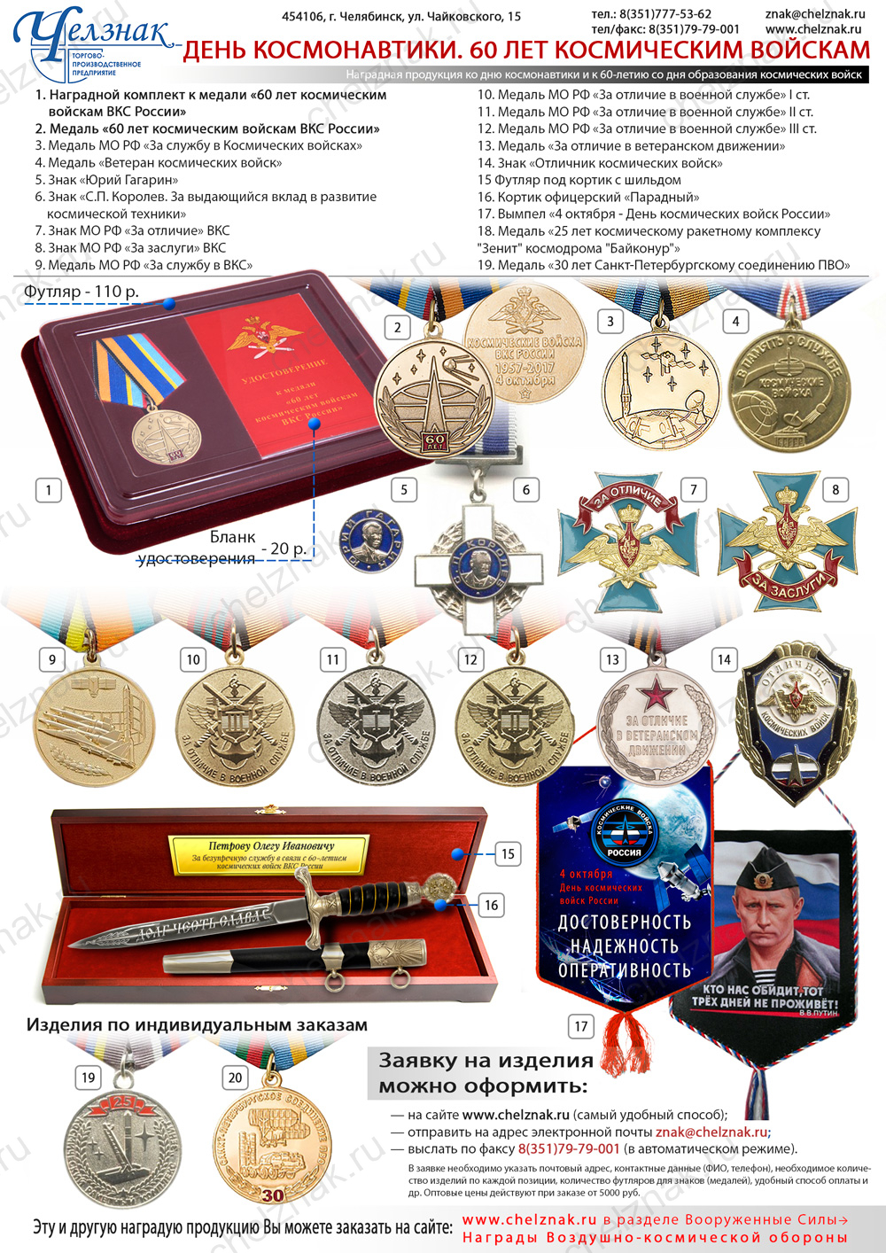 День космонавтики. 60 лет Космическим войскам ВКС РФ