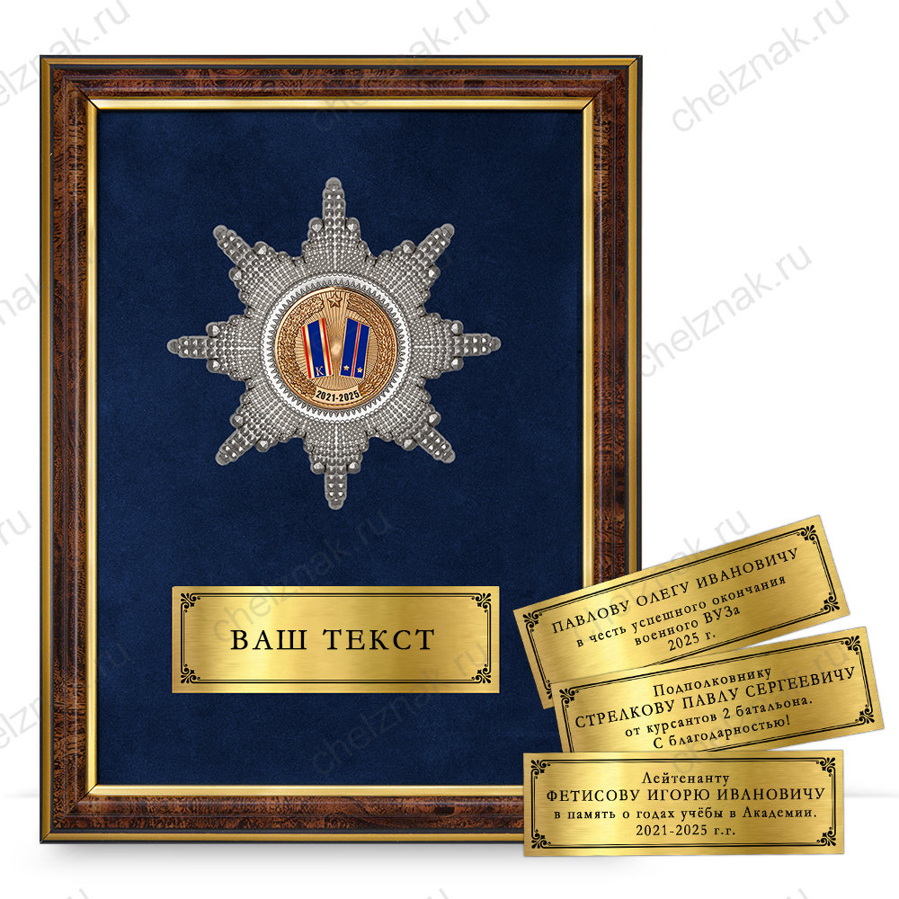 Наградное панно «Выпускнику ВУЗа МВД России»