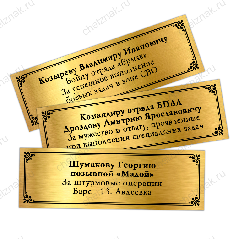 Наградная плакетка «За мужество и отвагу на СВО»