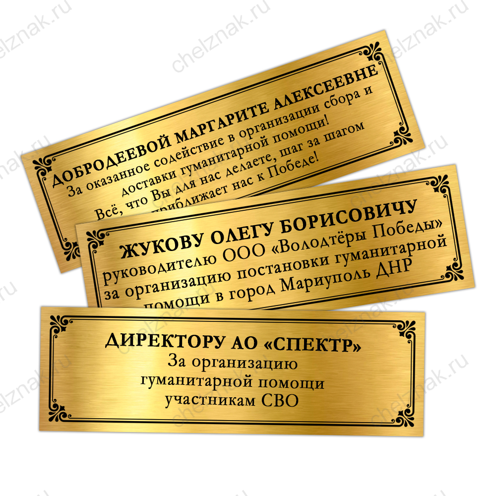 Наградная плакетка «За содействие СВО»