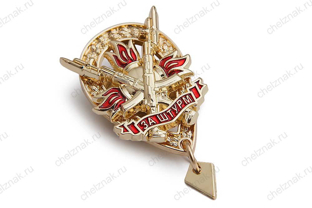 Знак квалификационный «За штурм» с бланком удостоверения