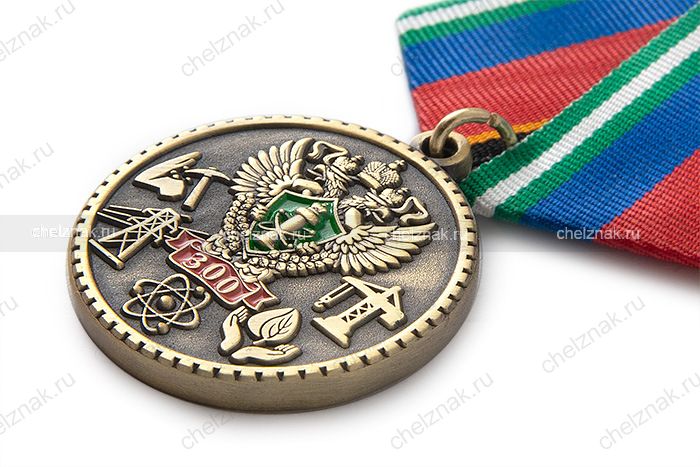 Медаль «300 лет Ростехнадзору» с бланком удостоверения