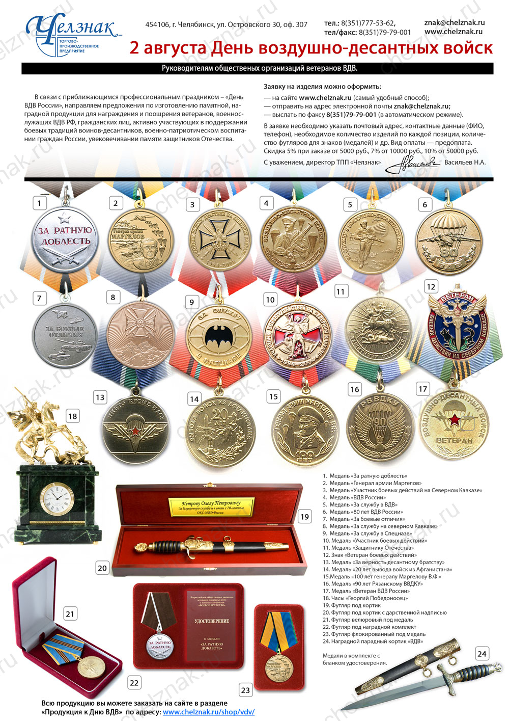 Награды к Дню воздушно-десантных войск