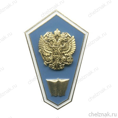 Знак «Об окончании педагогического СУЗа» с накладным гербом