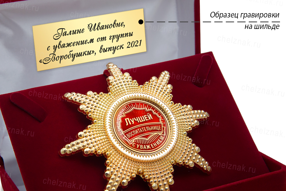 Орден «Лучшей воспитательнице», люкс