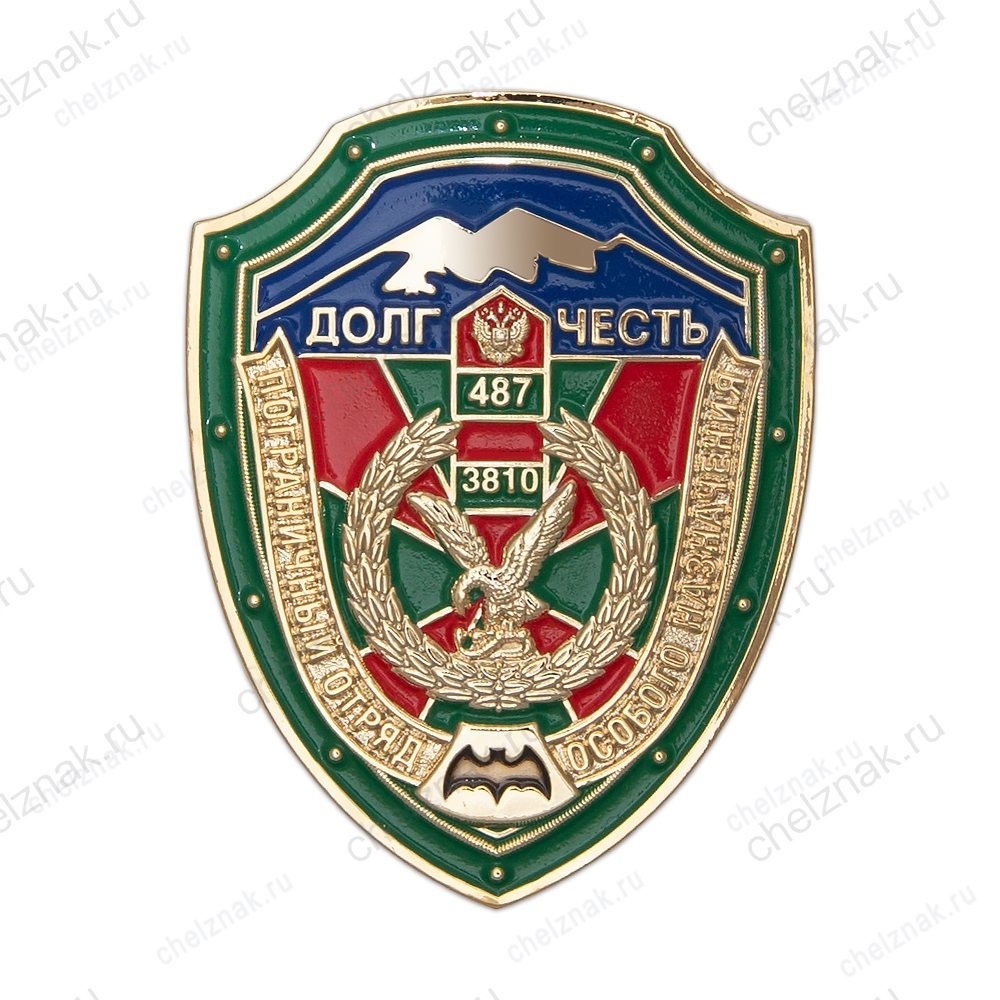 Знак «487-й Железноводский пограничный отряд особого назначения в/ч 3810» (спецзаказ)