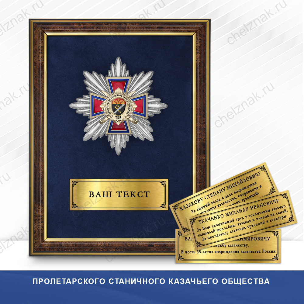 Награды Пролетарского станичного казачьего общества ТКВ