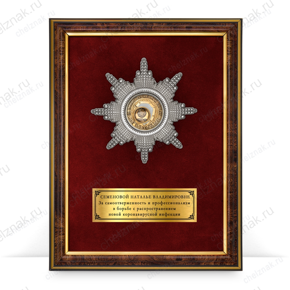 Панно «За самоотверженную борьбу с пандемией Covid-19»