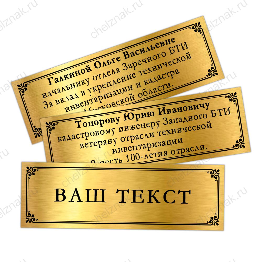 Панно наградное «100 лет системе технической инвентаризации России (БТИ)»