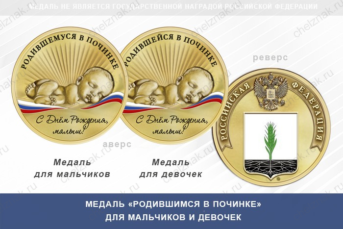Медаль «Родившимся в Починке»