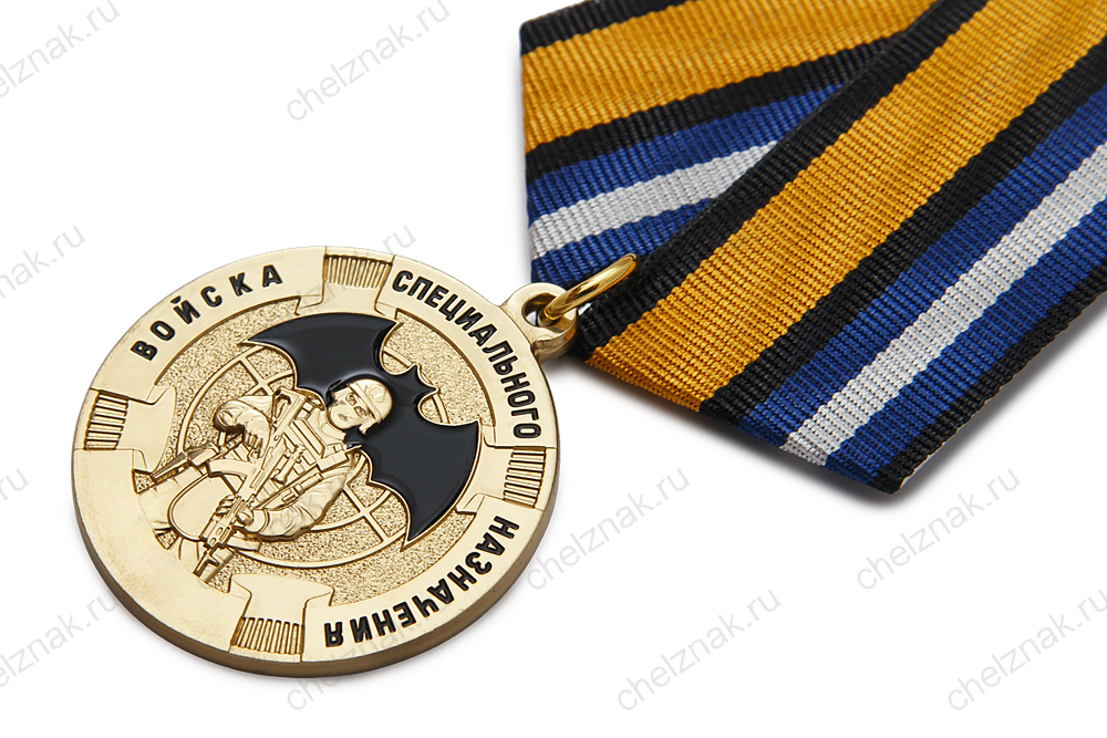 Медаль «За службу в войсках спецназа» с бланком удостоверения