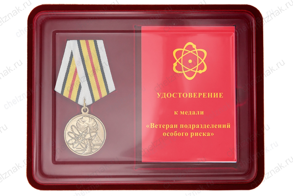 Наградной комплект к медали «Ветеран подразделений особого риска»