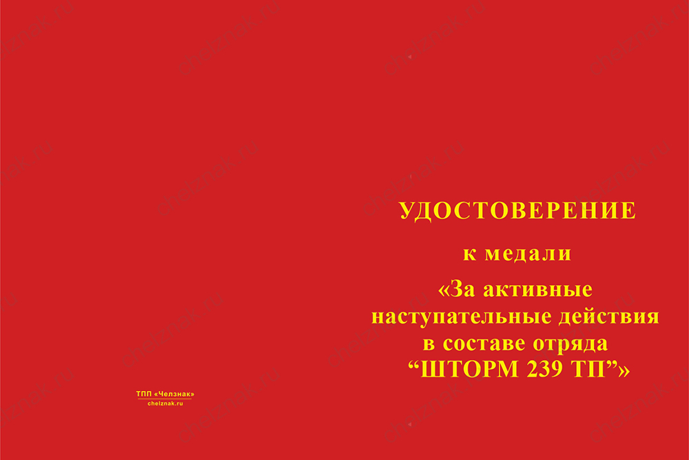 Медаль «Отряд "Шторм" 239-й гв. тп»