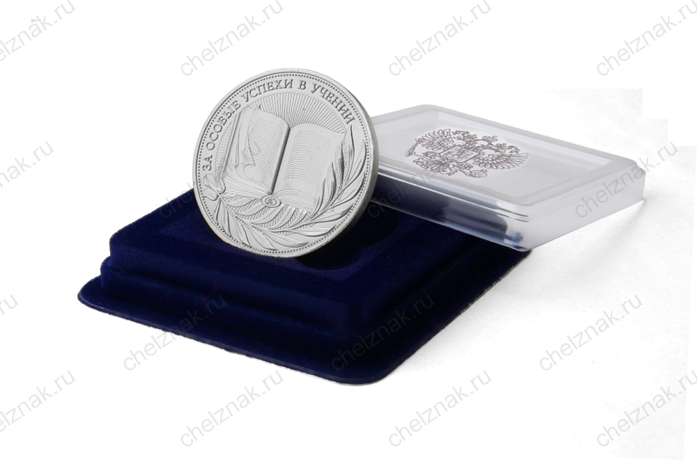 Комплект медали «За особые успехи в учении» 2 ст. серебряная (2023, Приказ 729)
