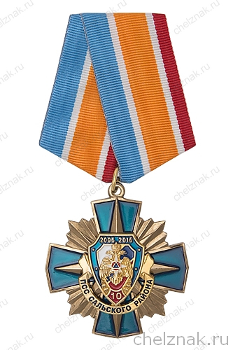 Знак «10 лет ПСС Сальского района» с бланком удостоверения