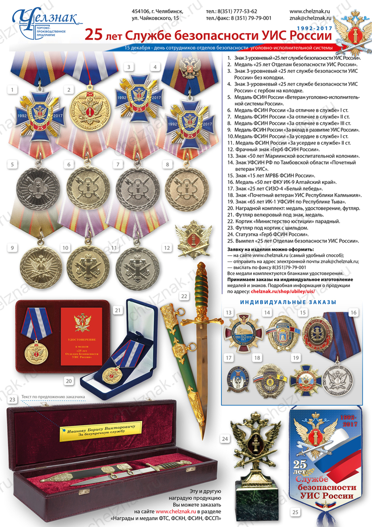 25 лет службе безопасности УИС России