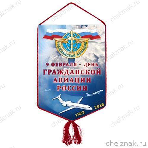 Вымпел «95 лет гражданской авиации России»