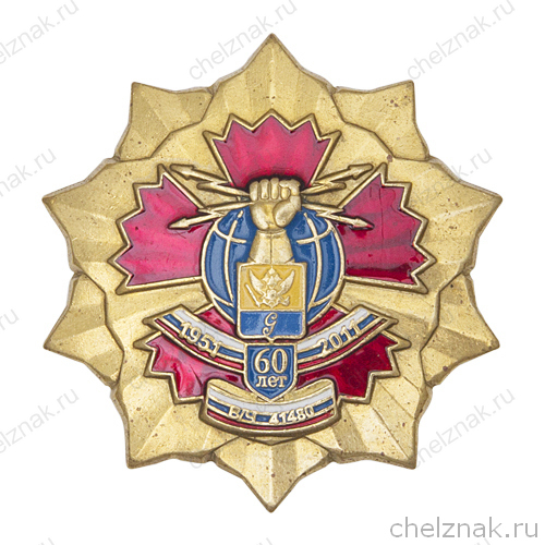 Нагрудный знак  «60 лет вч 41480 п.Тойворово ЛО»
