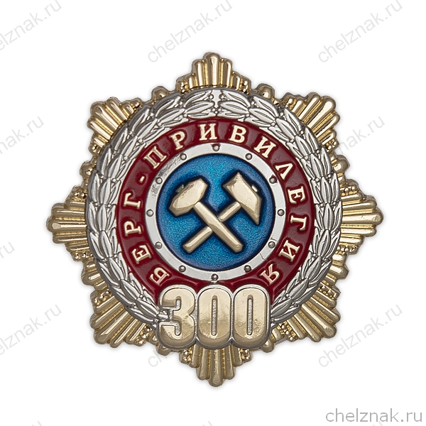 Знак «300 лет Берг - Привилегии»