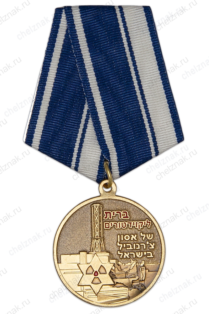Медаль израильского союза ликвидаторов «Ликвидатор аварии на Чернобыльской АЭС» с удостоверением