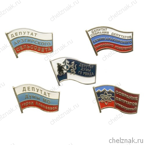 Комплект депутатских знаков, 5 шт.