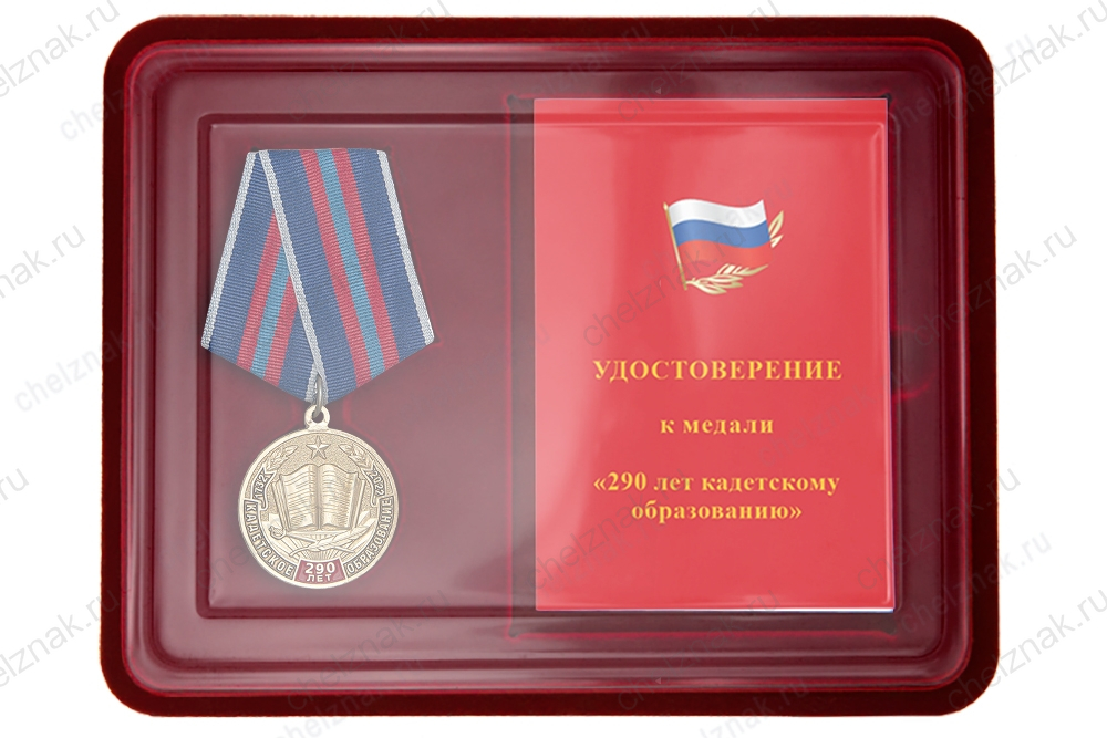 Наградной комплект к медали «290 лет кадетскому образованию»