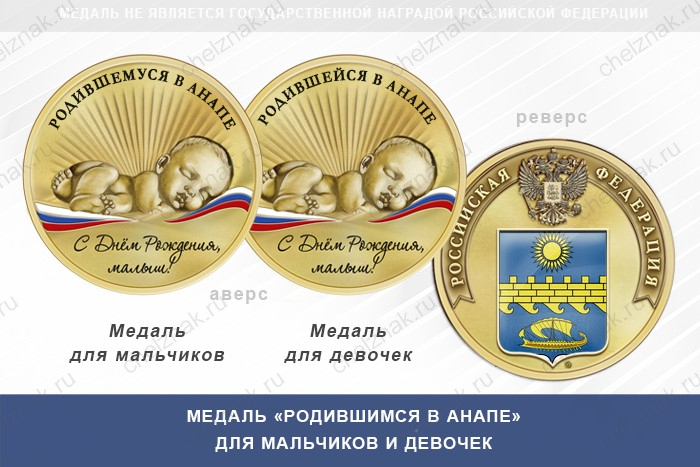 Медаль «Родившимся в Анапе»