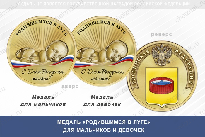 Медаль «Родившимся в Луге»