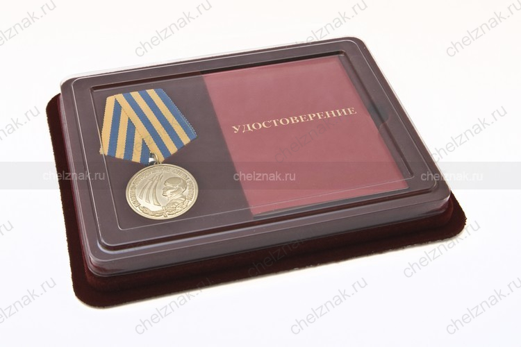 Наградной комплект к медали «Военно-воздушные силы России» с бланком удостоверения