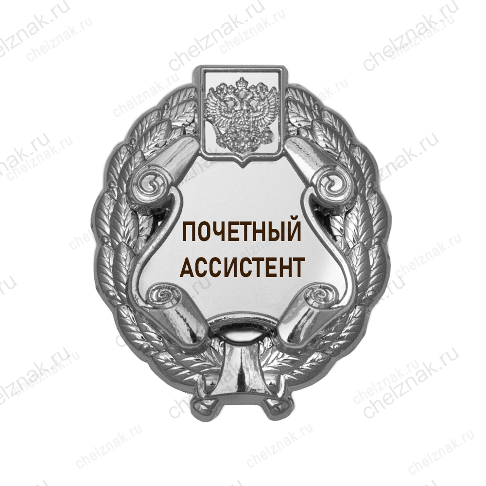 Знак «Почетный ассистент» (под серебро) В002.12