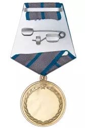 Реверс награды Медаль «За штурмовые операции» с бланком удостоверения