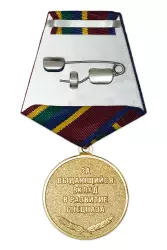 Реверс награды Медаль «За выдающийся вклад в развитие спецназа» с бланком удостоверения
