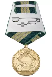 Реверс награды Медаль «За строительство Байкало-Амурской магистрали» (муляж)