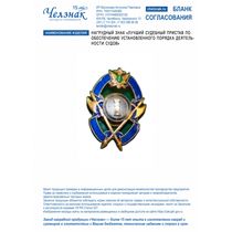 Нагрудный знак "Лучший судебный пристав по обеспечению установленного порядка деятельности судов"