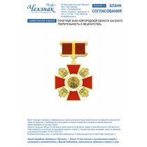 Почетный знак Новгородской области "За благотворительность и меценатство"