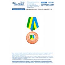 Медаль «Отцовская слава» Кунашакского МР (32 мм, латунь)
