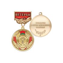 Медаль «Ветеран медицинской службы ПС ФСБ РФ» с бланком удостоверения