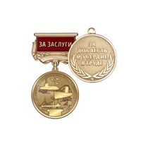 Знак «За заслуги в подводном кораблестроении» с бланком удостоверения